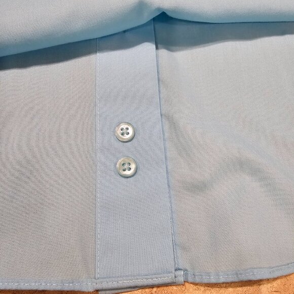 Women's Foxcroft Button Down Cotton Blend Shirt Light Blue Size 6 - Picture 7 of 7